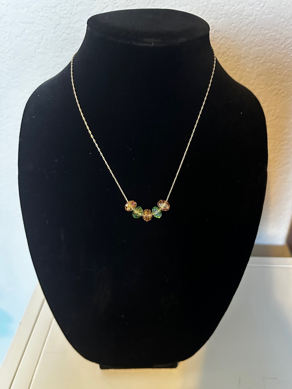 Handmade Delicate Crystal Bead Necklace